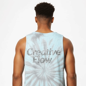 เสื้อกล้ามผู้ชายสีฟ้าอ่อน พิมพ์โลโก้ตามสั่ง ระบายอากาศ แห้งเร็ว ดีไซน์สร้างสรรค์ ลายตัวอักษรแบบไหล แนวสตรีทแวร์ลำลอง สำหรับออกกำลังกาย - Product Image 5