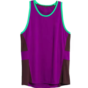 Débardeur sans manches décontracté à coupe ample pour hommes 100% coton respirant en maille séchage rapide pour les entraînements d'été lavage à l'eau de Javel - Product Image 3