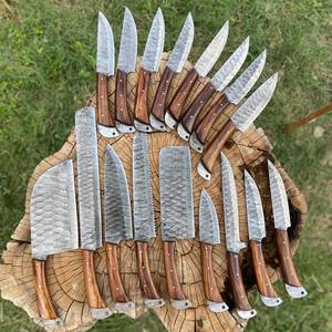 Ensemble de 17 couteaux de cuisine en acier Damas, un chef cuisinier professionnel, comprenant un couteau à steak, un couteau à brisket, un couteau de boucher pour la cuisson du steak et plus encore - Product Image 1