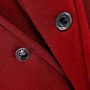 Veste Lettermen personnalisée légère et de conception OEM Veste d'hiver avec surpiqûres sur blocs de couleurs pour l'hiver, bouton avant, numéro de l'alphabet - Product Image 6