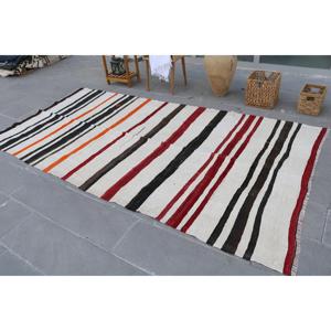 พรมวินเทจตุรกี ขนาด 5.4x10 ฟุต สีขาวแดงไล่เฉด - Product Image 2