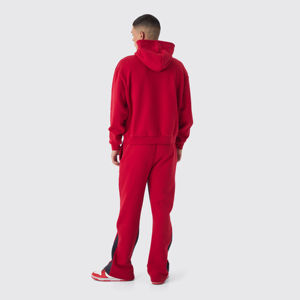 ชุดวอร์มสองชิ้นสำหรับผู้ชายชุดวอร์มผ้าฟลีซชุดวอร์มผ้าฝ้าย100% โอเวอร์ไซส์ชุดวอร์มกางเกงขาบานและเสื้อฮู้ดออกแบบ3D ได้ตามต้องการ - Product Image 3