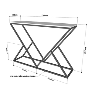 Modern Decorative Console Table CST006 Convertible with Classic Marble <b>Top</b> and Powder-Coated Iron Frame Mirrored Feature - Product Image 2