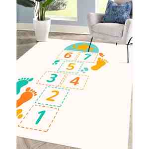Tapis pour enfants à motif de jeu de pierres, tapis coloré, tapis personnalisés pour enfants, tapis doux non tissé - Product Image 1