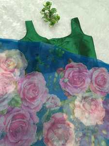 Saree de Georgette de estilo Bollywood de alta calidad con blusa a juego de bordado de secuencia atractiva para bodas indias y paquistaníes - Product Image 6