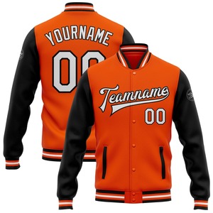 Directo de la industria, venta al por mayor, informal, invierno, personalizado, Negro, Rosa, Verde neón, bombardero, Full-Snap Varsity Letterman, chaqueta de dos tonos - Product Image 3