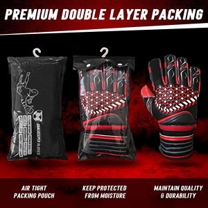 Direct Factory's High Quality Professional Soccer <b>Gloves</b> Adults <b>Youth</b> Super Grip Latex Waterproof Full Finger Goalkeeper <b>Gloves</b> - Product Image 4