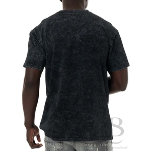 Camiseta Lisa personalizada con lavado ácido de alta calidad para hombre, nuevo diseño de tela de Jersey de gran tamaño, Camiseta larga de algodón 100% para hombre - Product Image 3