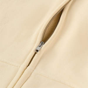 Wholesale Custom <b>Men's</b> Zip-Up <b>Cardigan</b> Unisex Oversize Hoodie with Embroidered Logo Solid Pattern Winter Hooded Coat - Product Image 4