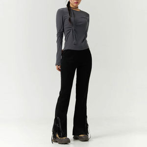 Service OEM professionnel Pantalon évasé pour femmes de qualité supérieure Vêtements décontractés Impression de logo personnalisé Meilleur matériau Vente de style avant plat! - Product Image 2