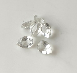 Piedras Preciosas Sueltas de Cuarzo Cristalino Natural al por Mayor, Corte Pera Facetado, 3x5mm-20x30mm, con Juego de Color o Fuego, para Fabricación de Joyas - Product Image 6