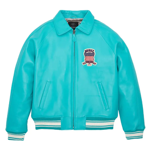 2025 Avirex เสื้อแจ็กเก็ตหนังลำลองสำหรับผู้ชาย, เสื้อแจ็กเก็ตหนังสไตล์สตรีทคุณภาพเยี่ยมปักลายแฟชั่นใหม่สำหรับเทศกาลคริสต์มาส - Product Image 6