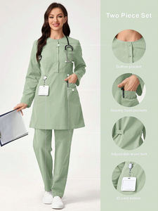 Uniformes médicos estándar globales Amriss Custom Unisex Hospital Scrubs Delantales Proveedor confiable de Bangladesh Six Season Global - Product Image 5