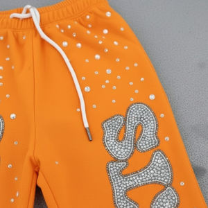 Survêtement de qualité supérieure avec logo personnalisé, respirant, orné de strass pour hommes, nouvelle collection, vêtements chauds d'hiver, survêtement orné de strass - Product Image 5