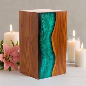 Urne en bois artisanale de luxe |   Design moderne |   Forme rectangulaire |   Écologique |   Polissage Lisse |   Fournisseur en gros - Product Image 2