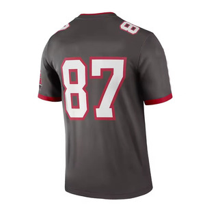 Maillot de football américain pour adultes 2025 en gros, personnalisé, en tissu respirant, vêtement de sport à manches courtes - Product Image 3