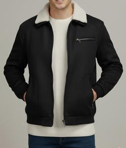 Veste universitaire pour homme à col montant, tendance 2026, design tendance, vente chaude, logo personnalisé imprimé, devant - Product Image 1