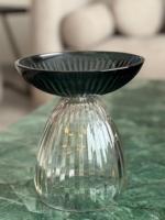 Vase en verre cristal taillé à la main, design moderne, écologique, à large ouverture et léger, pour mariage, Diwali, décoration intérieure