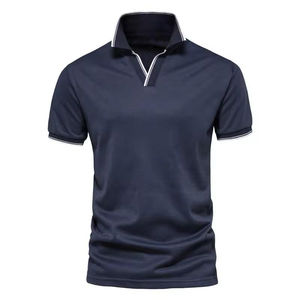 Jersey de algodón de primera calidad para hombre para polos, nueva tendencia de moda, tela de punto personalizada, técnicas impresas informales de talla grande - Product Image 6
