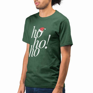 OEM Custom Printed <b>Men's</b> Quick Dry <b>Christmas</b> <b>T</b>-<b>Shirts</b> Hip-Hop Style Drop Shoulder Solid Pattern Wholesale Knitted Fabric - Product Image 1