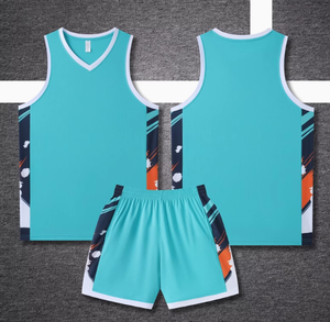 Ensemble d'uniformes de basket-ball d'entraînement d'impression numérique de qualité supérieure à séchage rapide respirant confortable et sain - Product Image 2