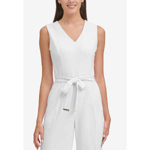 Tuta Corta Bianca da Donna Tommy Hilfiger con Cintura, Vita Alta, Stampa Floreale, Traspirante, Vestibilità Ampia per Ufficio, Taglia 14 - Product Image 2