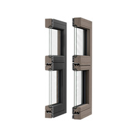 Ventana Abatible de Aluminio y Madera con Acabado Sin Juntas Huasin, Triple Acristalamiento, Apertura Exterior, Moderna, Residencial, Gran Venta