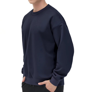 Streetwear moda elegante básico sudadera vintage básico polar algodón mezclado sudadera para hombre 100% algodón sudadera - Product Image 5