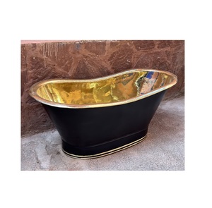 Baignoire en laiton vintage pour salles de bains de luxe avec influence du design historique et détails artisanaux - Product Image 6