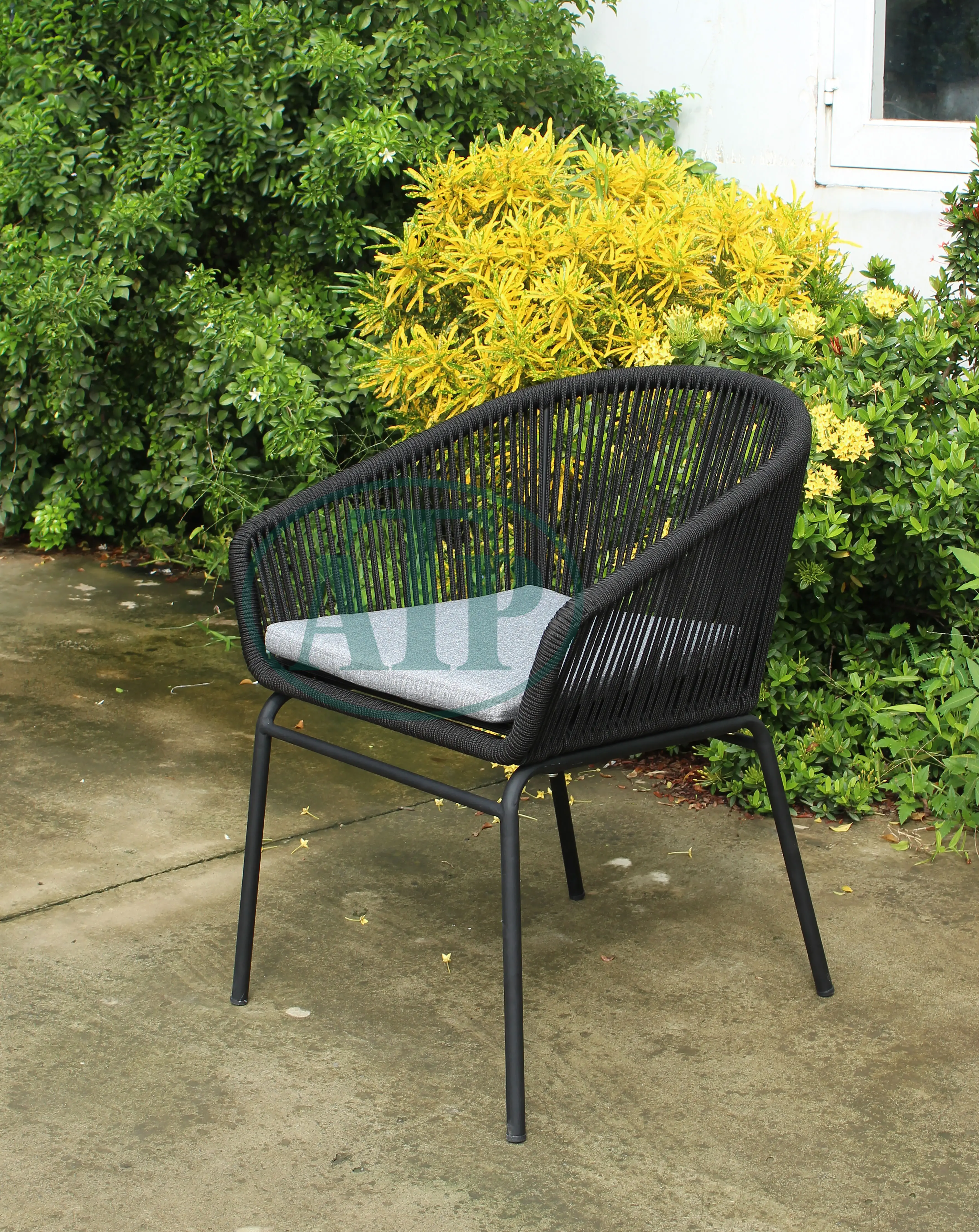 Galvanized Steel powder coating Outdoor Furniture Seat Rope Dining Chairs Modern Design Viet Nam