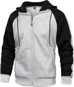Fabricant de sweat-shirts à fermeture éclair intégrale, logo personnalisé, sweat-shirt en molleton 100% coton pour homme, sweat-shirt à fermeture éclair OEM, broderie de marque - Product Image 4