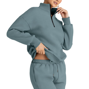 ชุดกีฬาผ้าฝ้ายขนแกะระบายอากาศสำหรับผู้หญิงชุดวอร์มสำหรับฤดูหนาวแบบคลาสสิกและ2025ออกแบบโลโก้ได้ตามต้องการ - Product Image 6