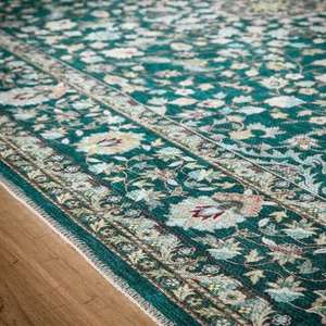 พรมลายเหรียญทองผ้าฝ้ายซักได้-ของตกแต่งบ้านรักษ์โลกสีเขียว - Product Image 4