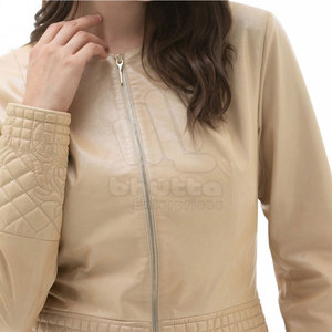 Chaqueta de Cuero Genuino para Mujer, Oferta, Invierno, Transpirable, Corte Ajustado, Personalizada - Product Image 3