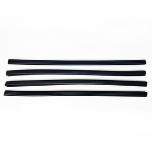 <b>Black</b> legshield floor channel <b>runner</b> rubbers Lambretta GP - Product Image 1