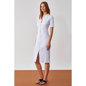 ETHIQUET MOUNTYA Robe chemise cintrée boutonnée pour femme - Product Image 1