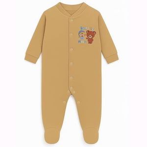Mameluco de bebé unisex 100% algodón orgánico ecológico suave OEM venta al por mayor ropa infantil a granel - Product Image 1