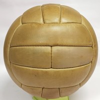 Ballon de football vintage en cuir véritable, personnalisable avec logo imprimé, produit tendance, MOQ 5 pièces, pour les gagnants internationaux