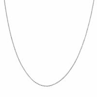 Collar de Cadena de Bolas Ajustable de Plata de Ley 925 de 16-22 Pulgadas con Cierre de Langosta de Bola Deslizante de 4-5mm, Estilo Bohemio Cristiano para Mujer