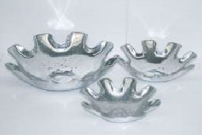 Ensaladera con borde ondulado ovalado ecológico hecha a mano de fábrica directa india, esmalte marrón oscuro rojo azul para acampar, venta de Navidad - Product Image 6