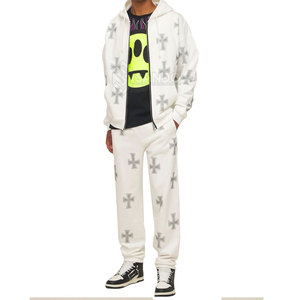 Trajes Deportivos con Pedrería y Logotipo Personalizado para Hombre, Talla Grande, para Uso en Exteriores en Invierno, Último Estilo, 100% Algodón, con Capucha, Ligeros y Transpirables - Product Image 1