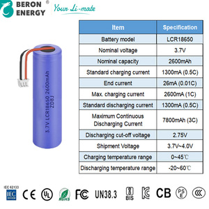 Batterie cylindrique au lithium-ion 18650 rechargeable pour enceinte Bluetooth et appareil audio portable - Product Image 2