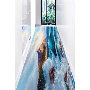 Tapis imprimé paysage naturel, lavable en machine, antidérapant, avec poils doux - Product Image 4