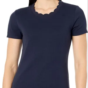 Hals Lijn T-Shirt Groothandel Prijs Fitness Snel Droog T-Shirt Hot Selling 2024 T-Shirts Voor Vrouwen Ademende Stof