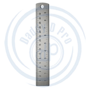 Règle d'échelle de poche 6 pouces 15 cm Kit de règle en métal outil de mesure latéral en acier inoxydable pour architectes ingénieurs étudiants CE - Product Image 1