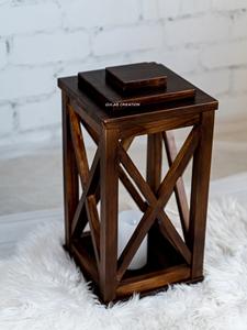 Vente chaude personnalisé Antique rustique en bois bougie lanterne pour intérieur et extérieur jardin pour mariage et décoration intérieure prix - Product Image 2