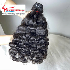 Vietnamese Human <b>Hair</b> Fuzz Curly Bundles Double Drawn Ends Permed <b>Remy</b> <b>Hair</b> <b>Extensions</b> Wholesale - Product Image 5