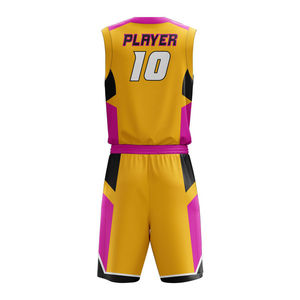 Ensemble d'uniformes de basketball en gros, maillots et shorts personnalisés par sublimation, vêtements de sport d'équipe pour les jeunes, les adultes, les écoles et les tournois - Product Image 5