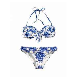 Maillots de bain de plage respirants à séchage rapide personnalisés pour femmes Maillots de bain Bikini taille basse Cover Ups Techniques de teinture unie - Product Image 2