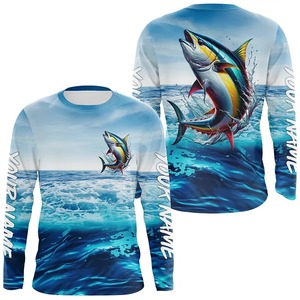 Compre al por mayor personalizado transpirable 100% poliéster de secado rápido camisas de manga larga de pesca camisas para hombres - Product Image 5